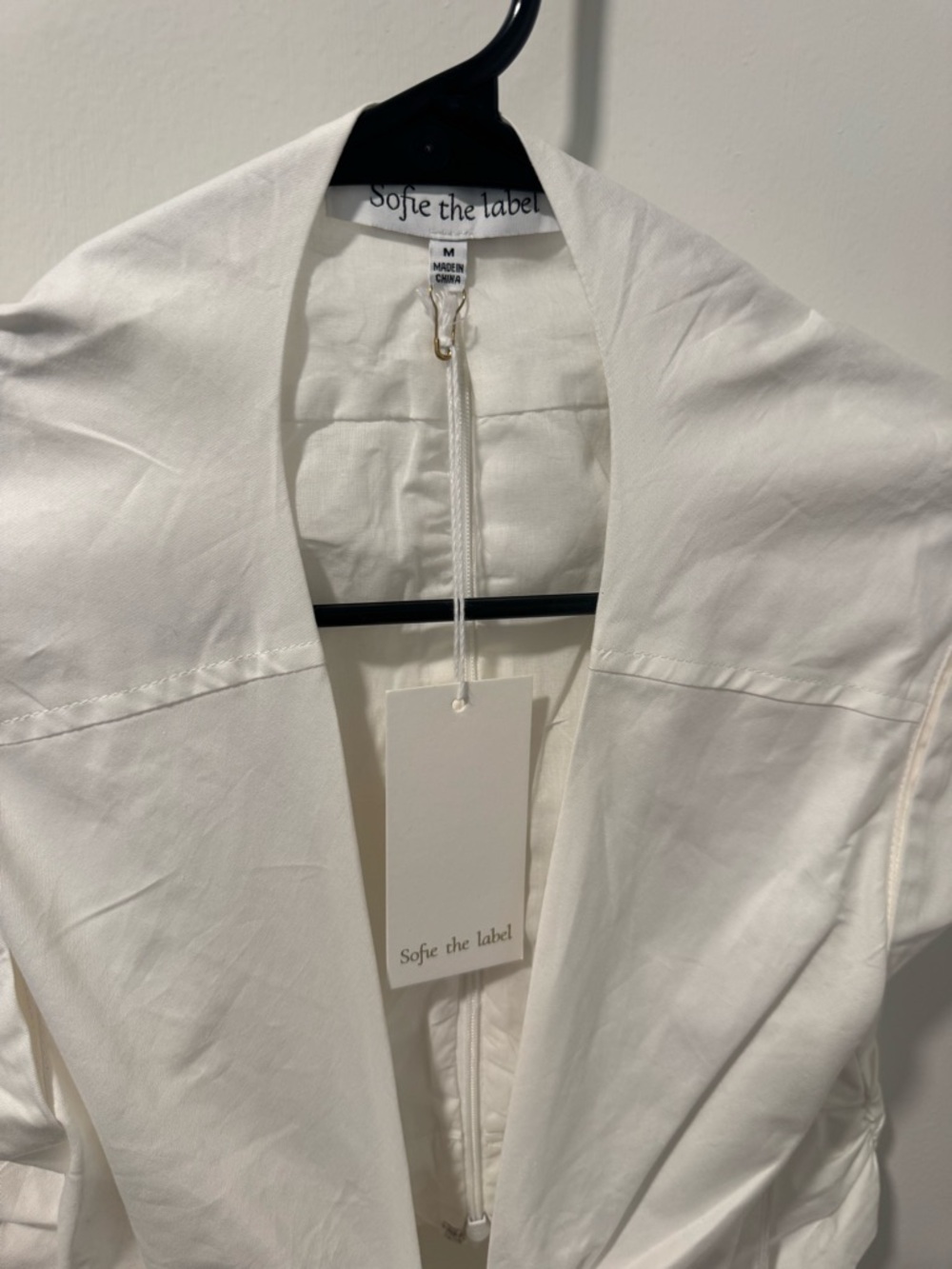 Elegant White Midi Dress with Front Tie - Women's Sophisticated Summer Dress - Picture 3 of 4